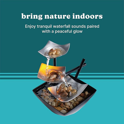 Homedics Tabletop Water Fountain, Home Décor Soothing Sound Machine